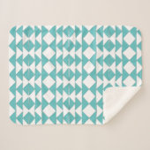 Abstract Turquoise Blue Stippen Pattern Sherpa Deken (Voorkant (horizontaal))