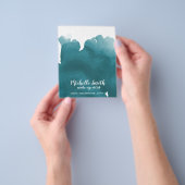 Abstract turquoise waterverfspat make-up kunst flyer (Hand)