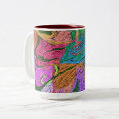 Abstract Tweekleurige Koffiemok (Voorkant links)