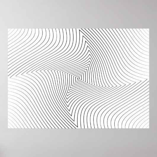 Abstract twisted background. Lines of variable thi Poster (Voorkant)