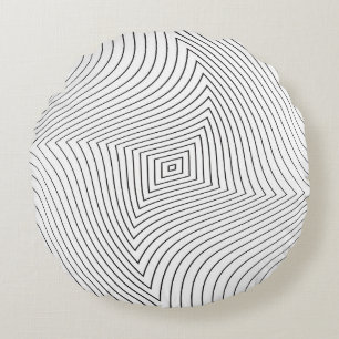 Abstract twisted background. Lines of variable thi Rond Kussen