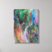 Abstract Uil Schilderen Canvas Afdruk (Voorkant)