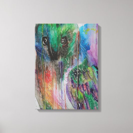 Abstract Uil Schilderen Canvas Afdruk (Voorkant)