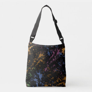 Abstract uneven patroon crossbody tas