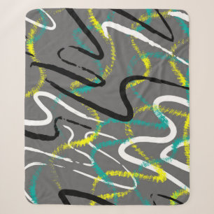 Abstract Urban: Grunge Wave Lines. Sherpa Deken