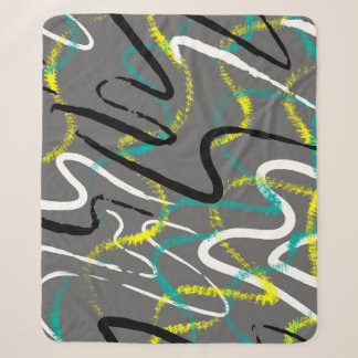 Abstract Urban: Grunge Wave Lines. Sherpa Deken