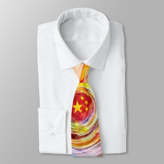 Abstract USA-China Star Fusion Necktie  Stropdas