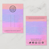 Abstract Uw Logo Hairclip Barrette Display toevoeg Contactkaartje (Voorkant / Achterkant)