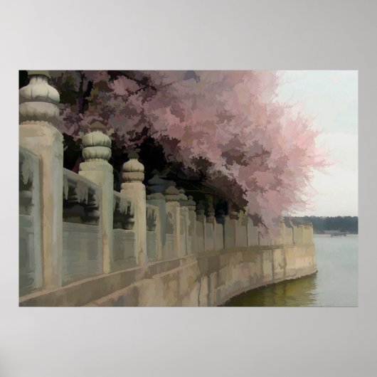 Abstract van Cherry Blossom Poster (Voorkant)