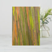 Abstract van eucalyptusbast bedankkaart (Staand voorkant)