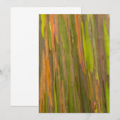 Abstract van eucalyptusbast bedankkaart (Voorkant / Achterkant)