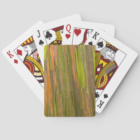 Abstract van Eucalyptusbast Pokerkaarten (Achterkant)