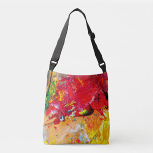 Abstract van het kleurrijke artistieke palet crossbody tas