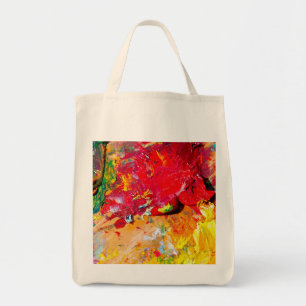 Abstract van het kleurrijke artistieke palet tote bag
