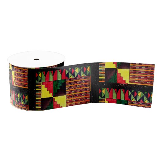 Abstract van prachtige kleuren in Afrika Grosgrain Lint (Spoel)