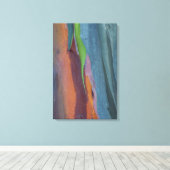 Abstract van regenbooggbomen canvas afdruk (Insitu (Houten vloer))