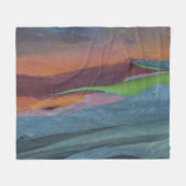 Abstract van regenbooggbomen fleece deken (Voorkant (Horizontaal))