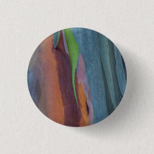 Abstract van regenbooggbomen ronde button 3,2 cm