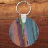 Abstract van regenbooggbomen sleutelhanger (Voorkant)