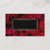 Abstract, veelhoekig, rood, rood en zwart visitekaartje (Voorkant)