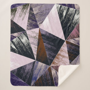 Abstract veelhoekpatroon, kleurrijke driehoeken. sherpa deken