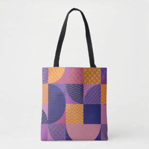 Abstract veelkleurig geometrisch  patroon draagtas