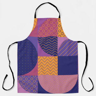 Abstract veelkleurig geometrisch patroon schort