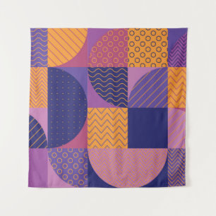 Abstract veelkleurig geometrisch  patroon wandkleed