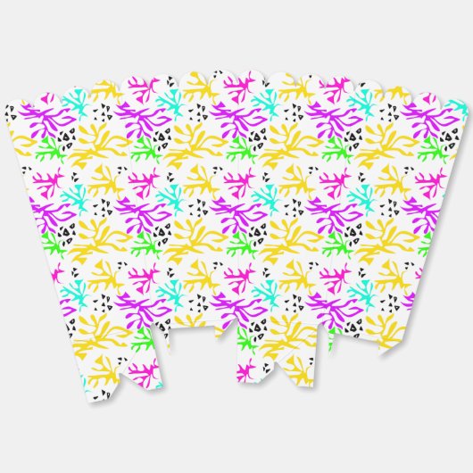 Abstract veelkleurig neonpatroon bedankdoosjes (Ongevouwen)