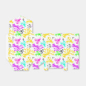 Abstract veelkleurig neonpatroon bedankdoosjes (Uitgevouwen)