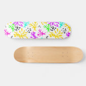 Abstract veelkleurig neonpatroon skateboard (Horizontaal)