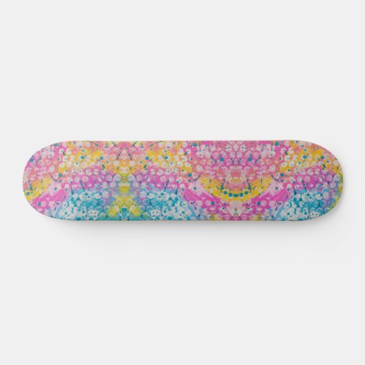 Abstract veelkleurig ontwerp skateboard (Horizontaal)