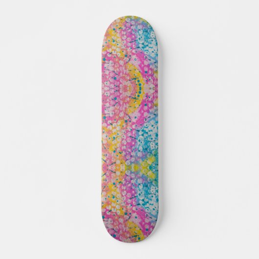 Abstract veelkleurig ontwerp skateboard (Voorkant)