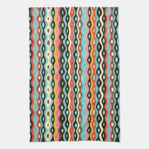 Abstract veelkleurig patroon theedoek