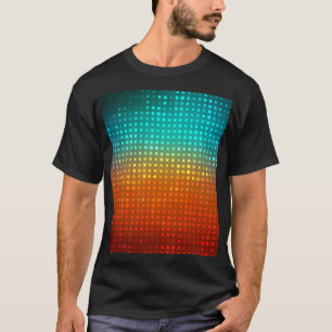 Abstract veelkleurig voetbal, artistieke verlichti t-shirt