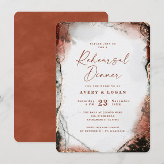 Abstract verbrand Sinaasappel bruiloft repetitie d Kaart