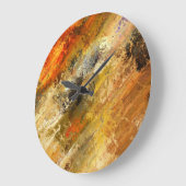 abstract verfmetaal oranje zwart rood grote klok (Hoek)