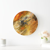 abstract verfmetaal oranje zwart rood grote klok (Huis)