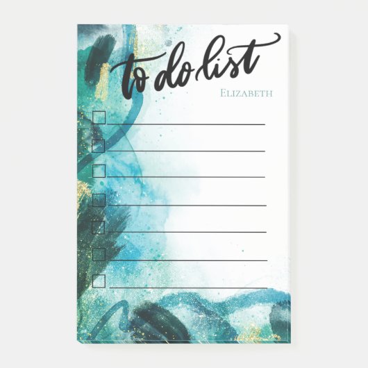Abstract,Verfspatten, Takenlijst Post-it® Notes (Voorkant)