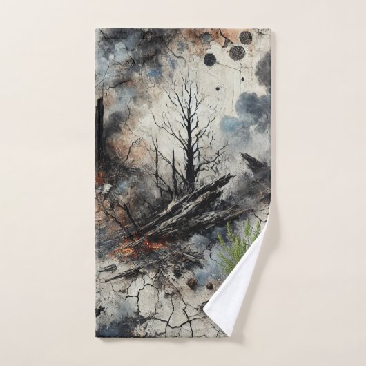 Abstract verkoold bos handdoek (Handdoek)