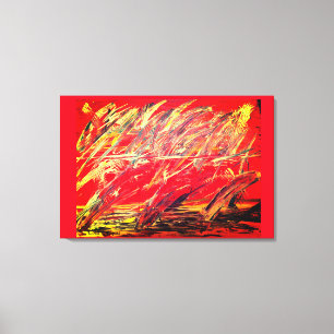 Abstract vertakt canvas Afdrukken "Vetvormig snoer