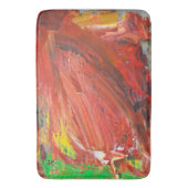 Abstract Vertical Gesture in Red Badmat (Voorkant Verticaal)