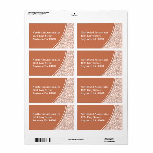 Abstract verzendlabel (Full Sheet)