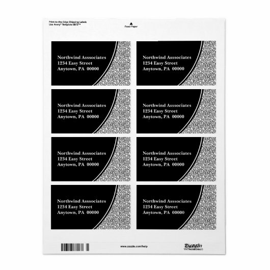 Abstract verzendlabel (Full Sheet)