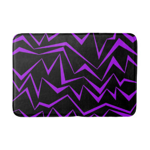 Abstract, vet, levendig geometrisch zigzagpatroon badmat
