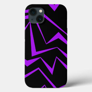 Abstract, vet, levendig geometrisch zigzagpatroon iPhone 13 hoesje