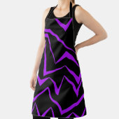 Abstract, vet, levendig geometrisch zigzagpatroon schort (Insitu)