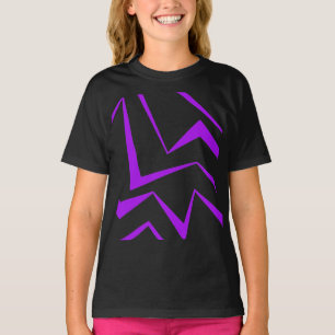 Abstract, vet, levendig geometrisch zigzagpatroon t-shirt