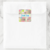 Abstract viares Geometric Pattern Dank u Vierkante Sticker (Tas)