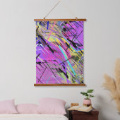 Abstract Vibrant 80s Poster Hangend Wandkleed (Slaapkamer)